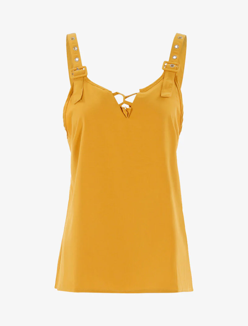 Gestileerde tanktop - geel