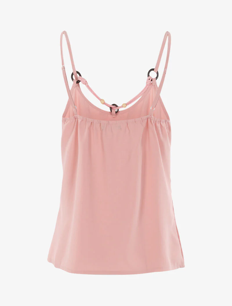 Top met koordstijl halslijn - roze - Image 2