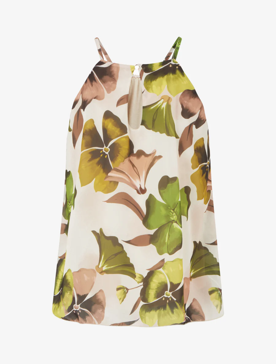 Top met vloeiende bloemenprint - Groen - Image 2