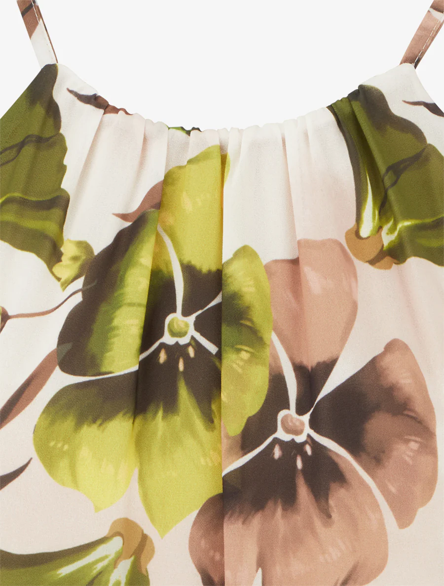Top met vloeiende bloemenprint - Groen - Image 3