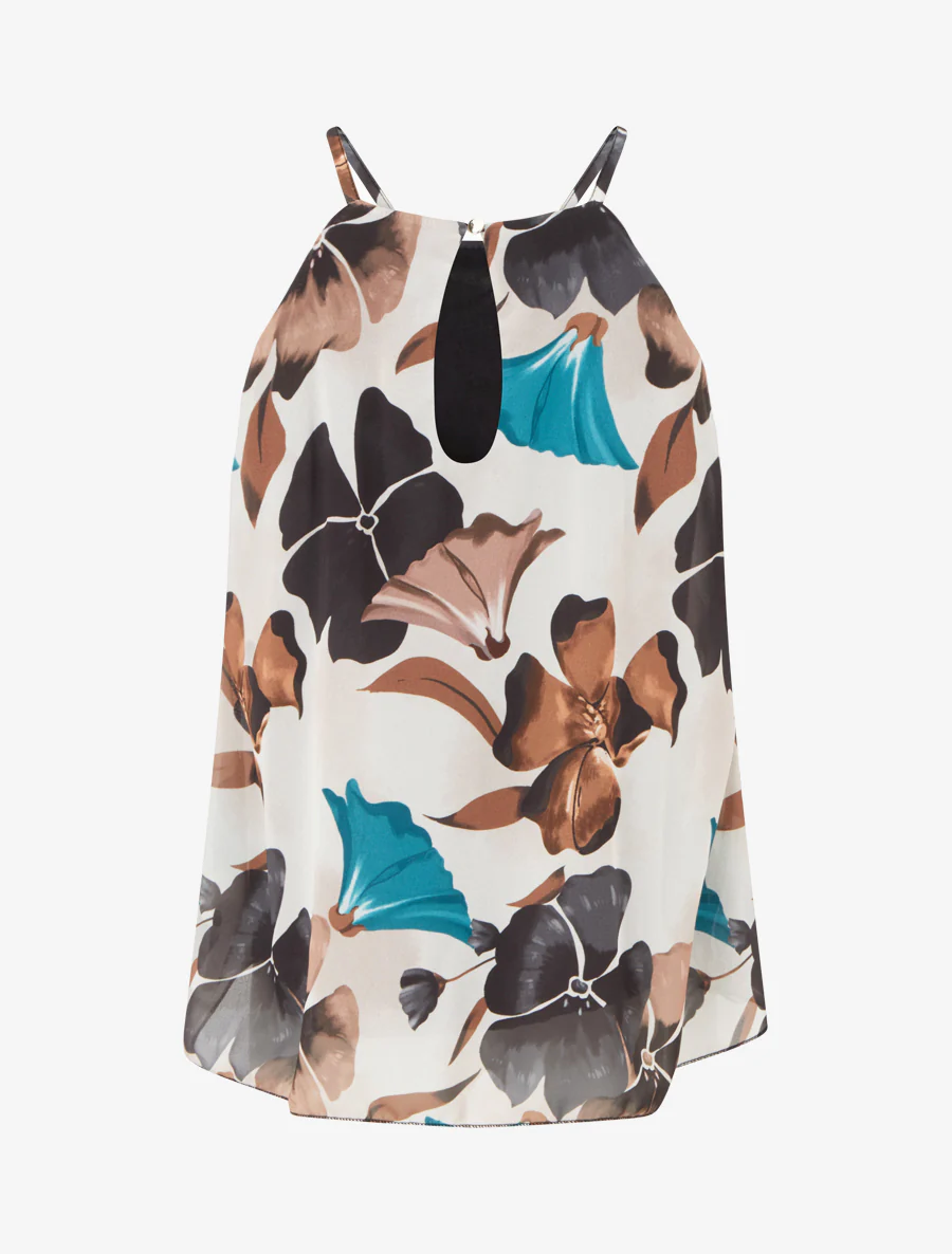 Top met vloeiende bloemenprint - Zwart - Image 2
