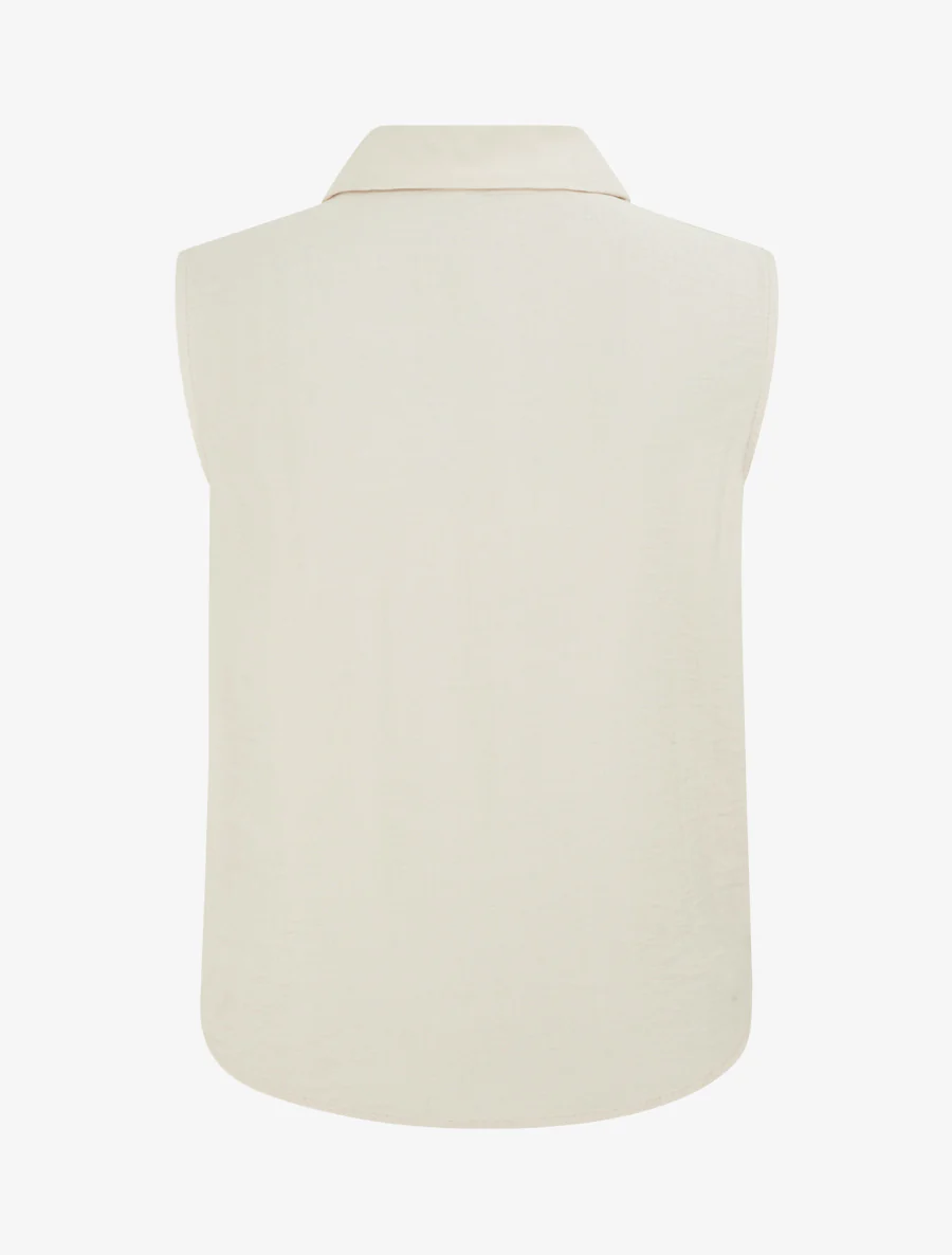 Top met vloeiende geknoopte look - Beige - Image 2