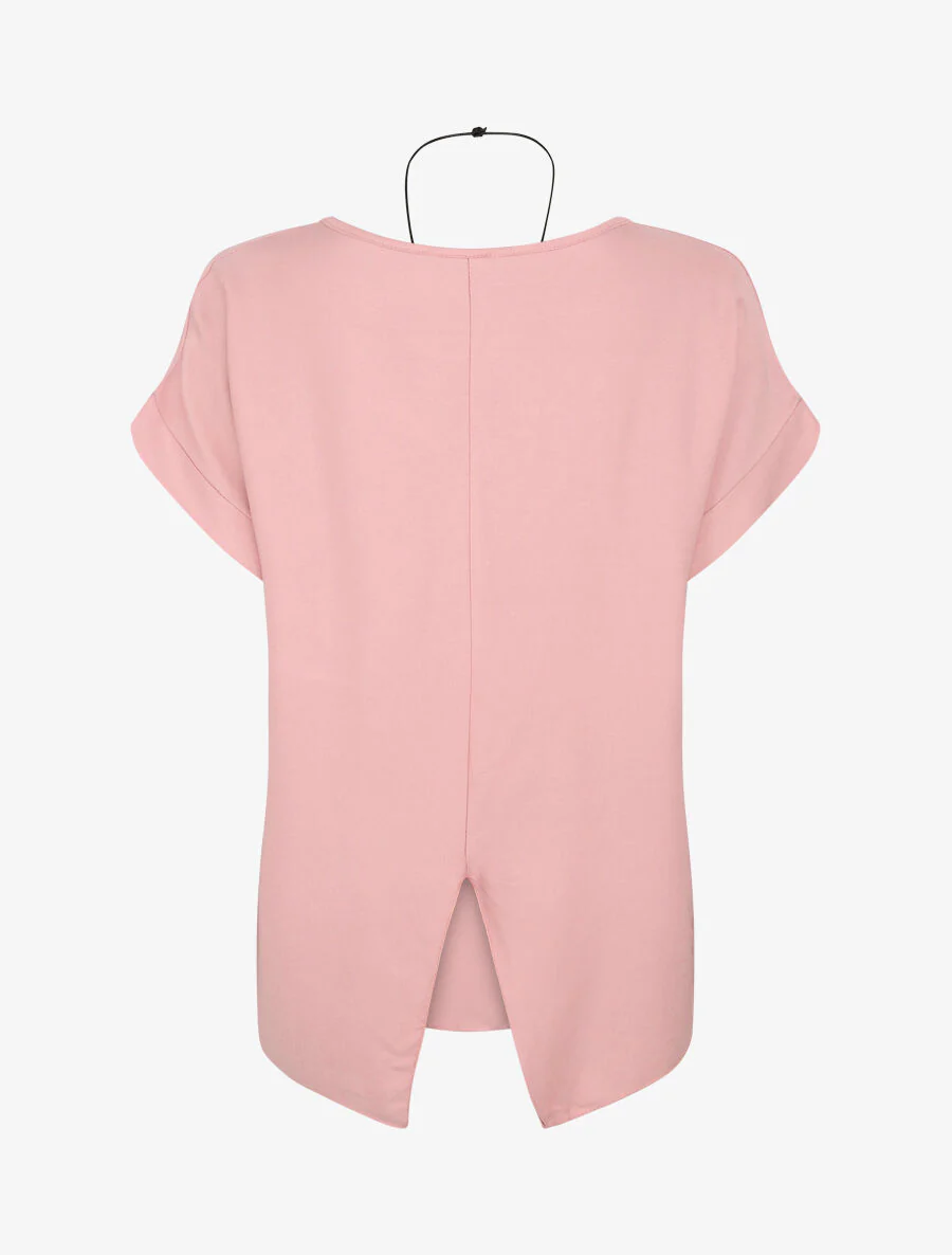 Oversized top met gespleten rug - Poederroze - Image 2