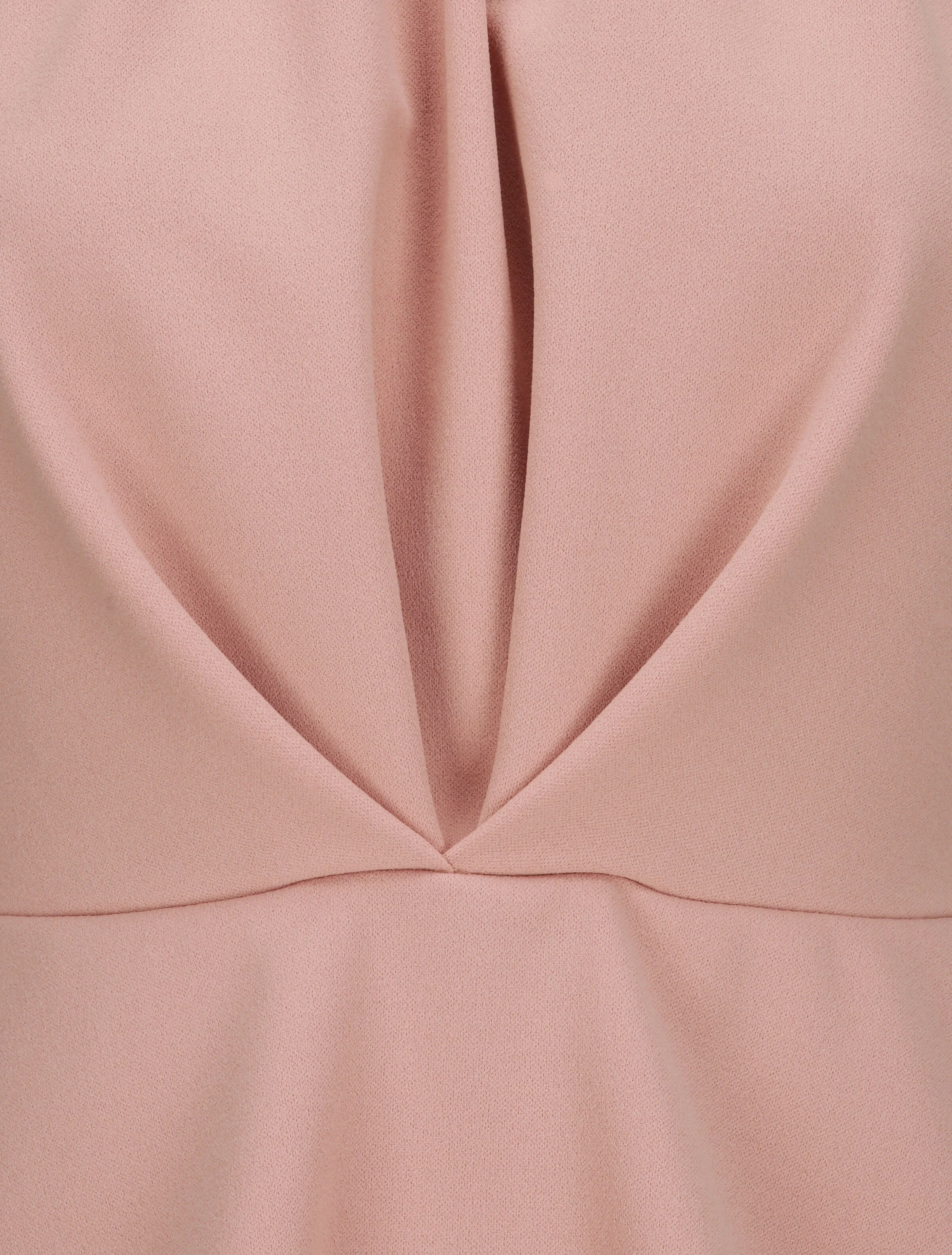 Top peplum met Amerikaanse kraag - Poederroze - Image 3