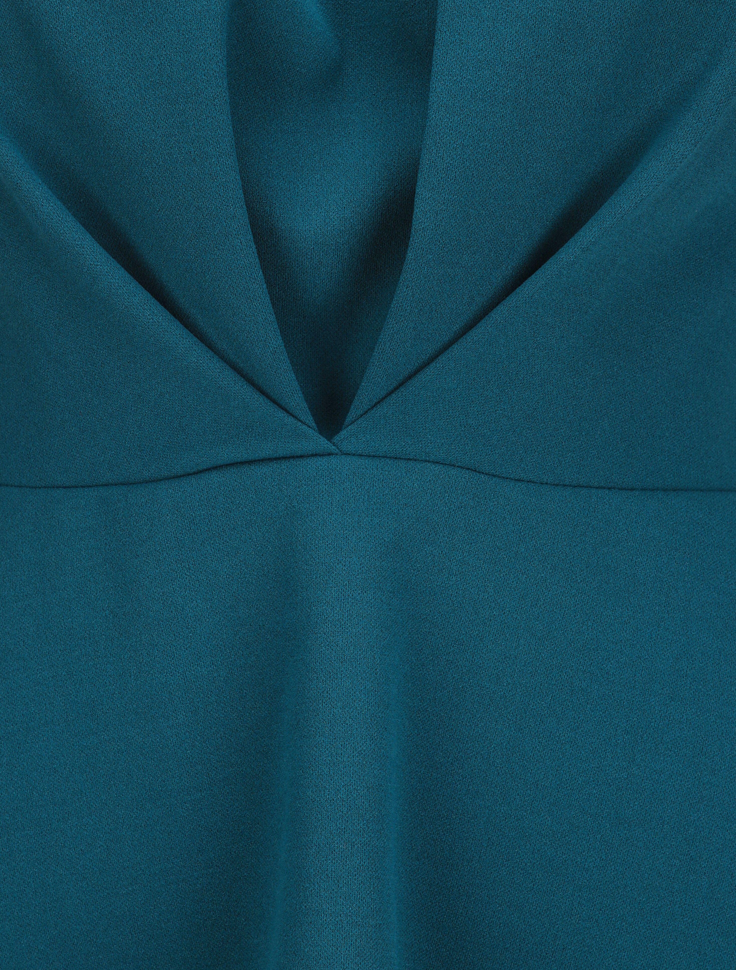 Top peplum met Amerikaanse kraag - Blauwgroen - Image 3
