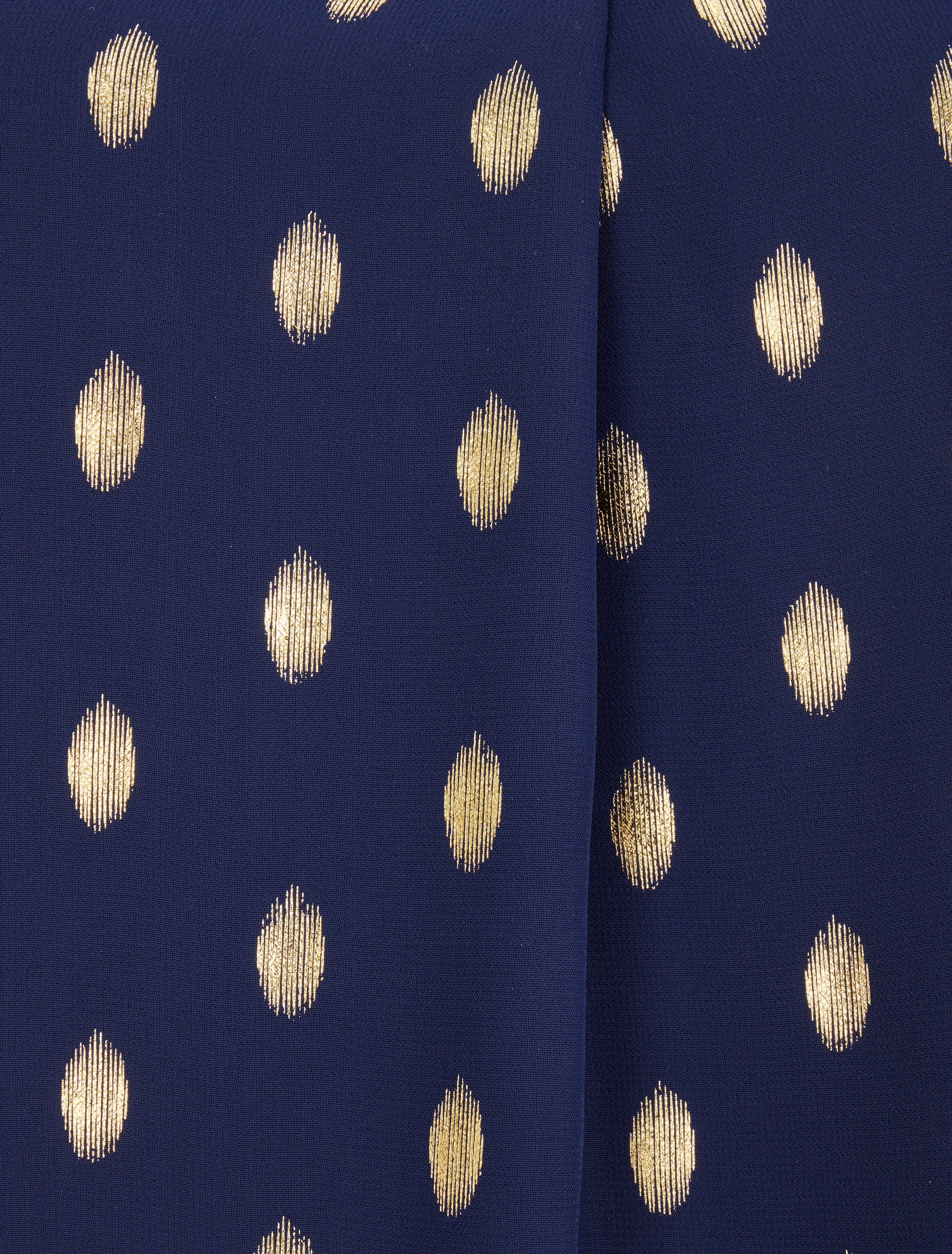 Mouwloze top met iriserende stippenprint - Marineblauw - Image 3