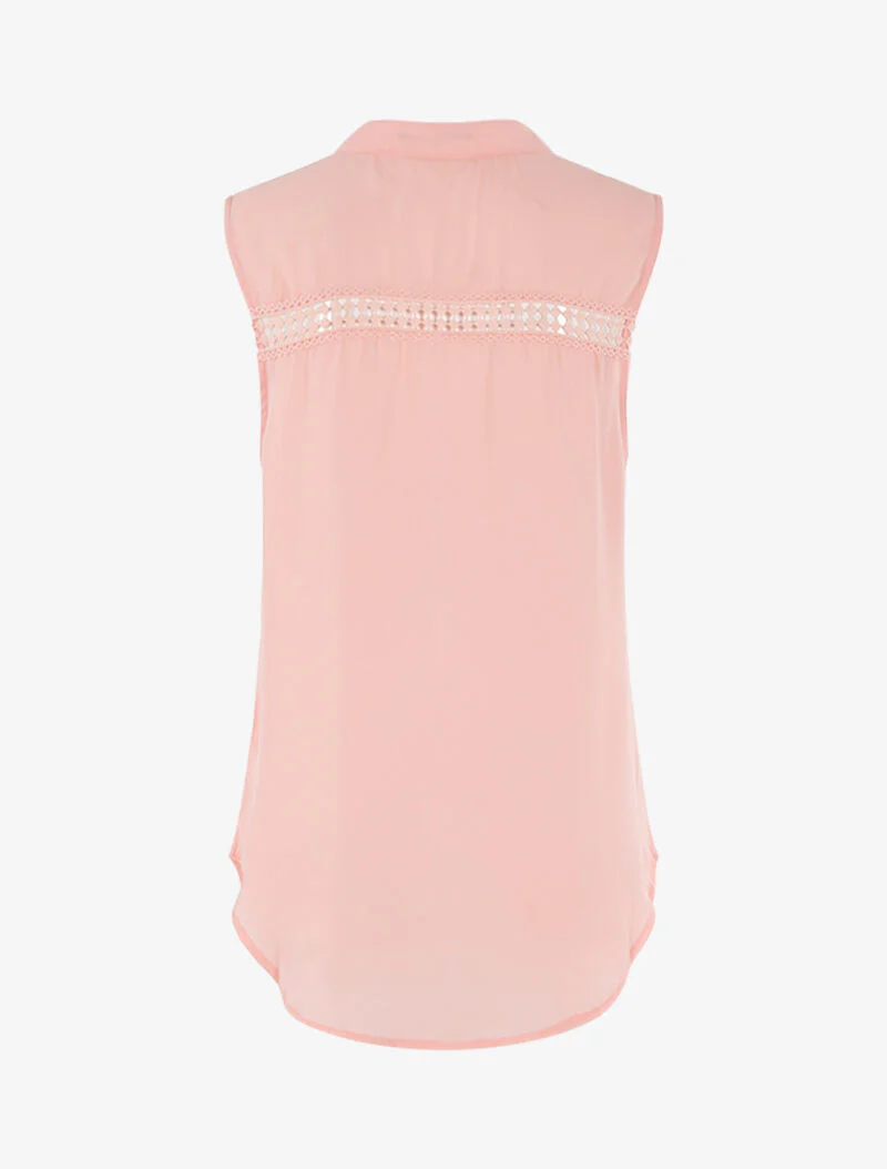 Top stijl mouwloze blouse - roze - Image 2