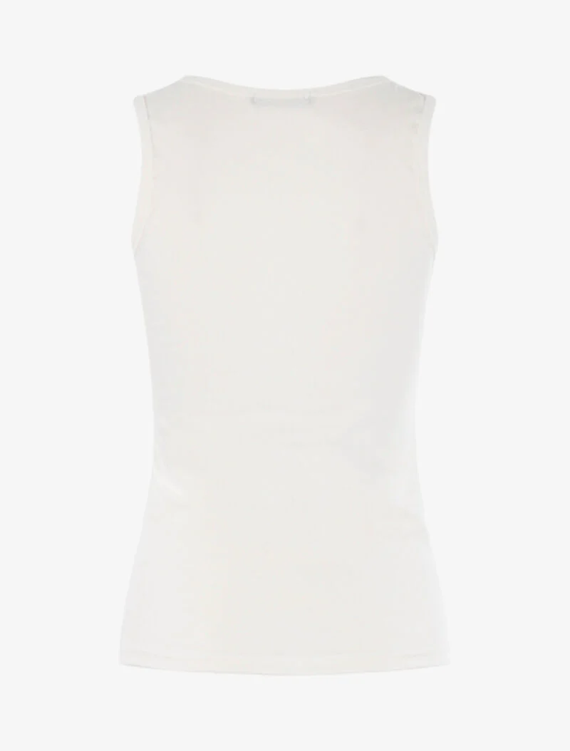 Top stretch met ritssluiting bij de hals - wit - Image 2
