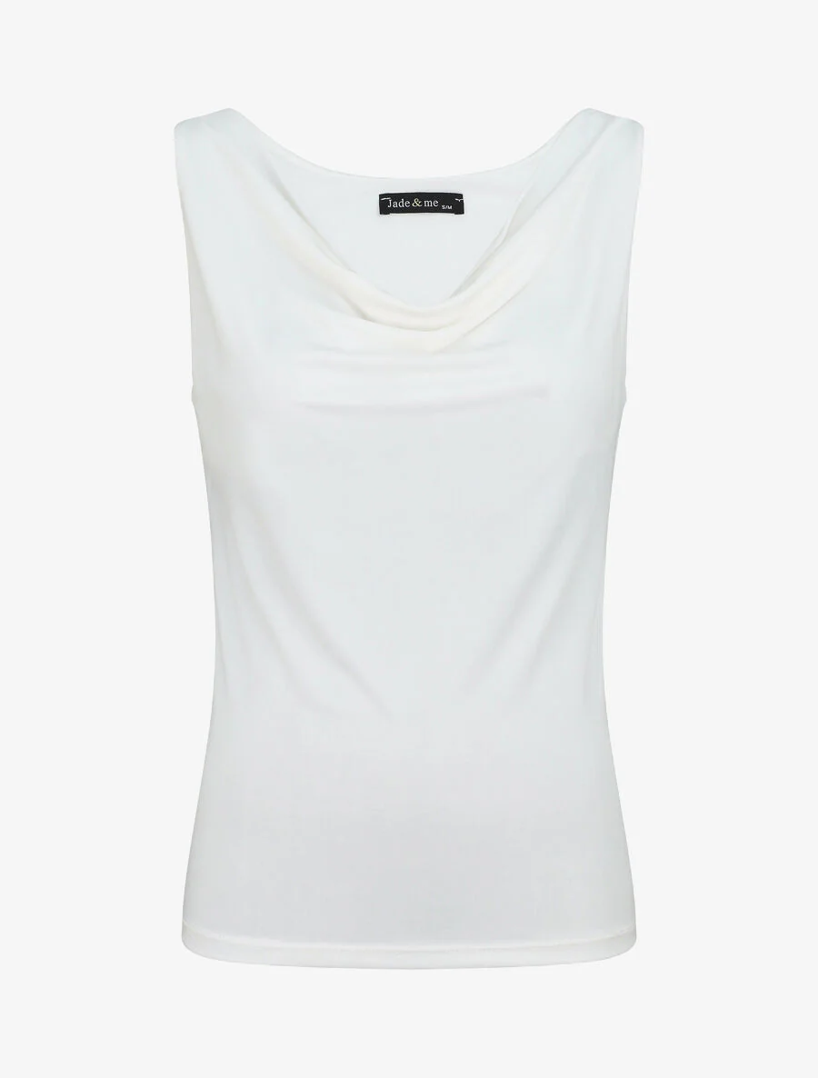 Top uni col schelp - Wit