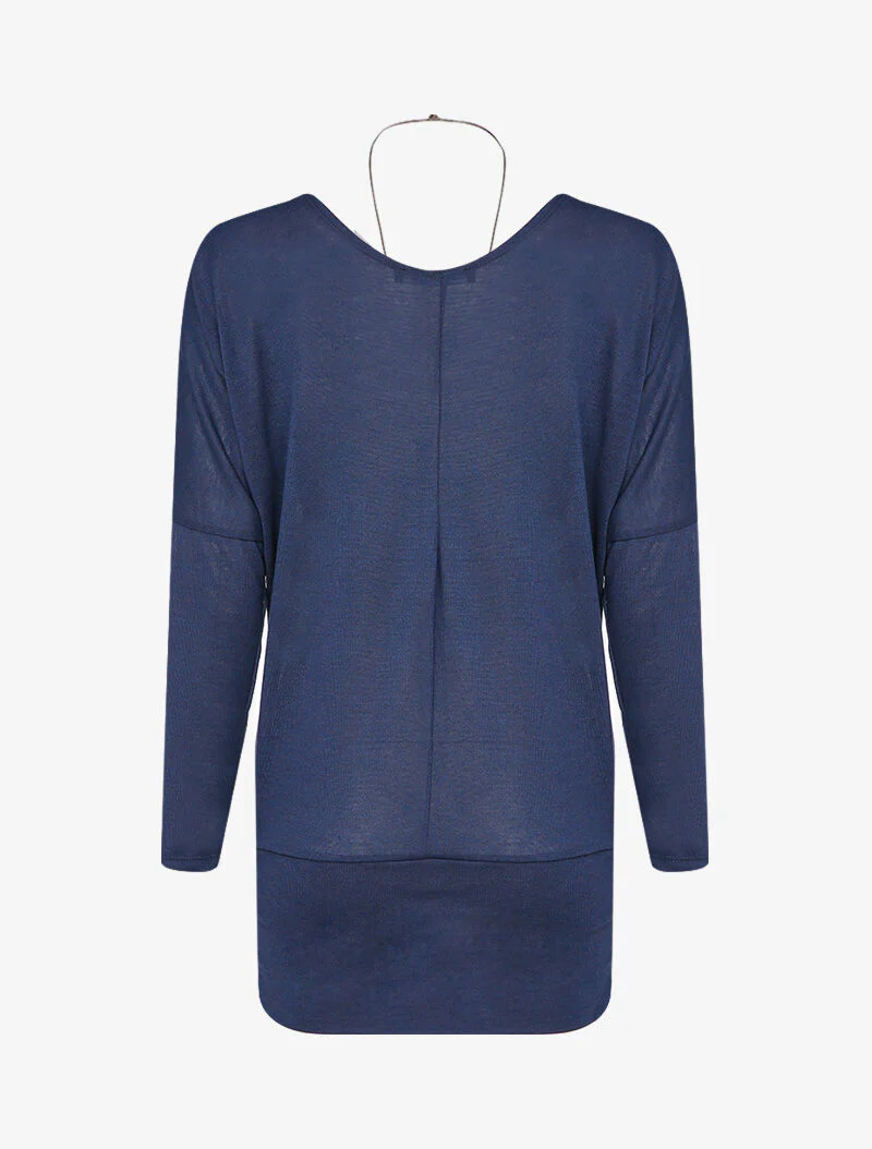 Top vleermuis met schouderriem - Marineblauw - Image 3