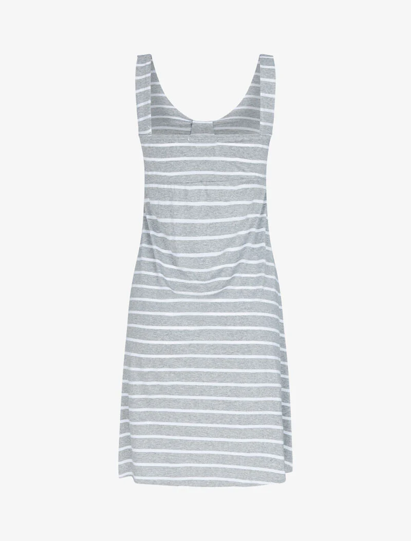 Trapeze jurk in marinestijl - lichtgrijs - Image 3