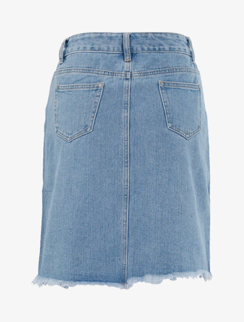 A-lijn rok destroy - blauw denim - Image 2