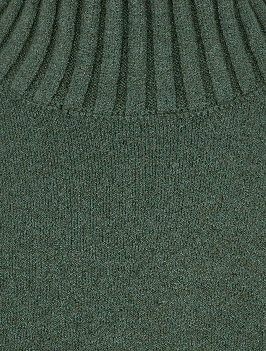 Trui met glinsterende details aan de mouwen - Kaki - Image 3