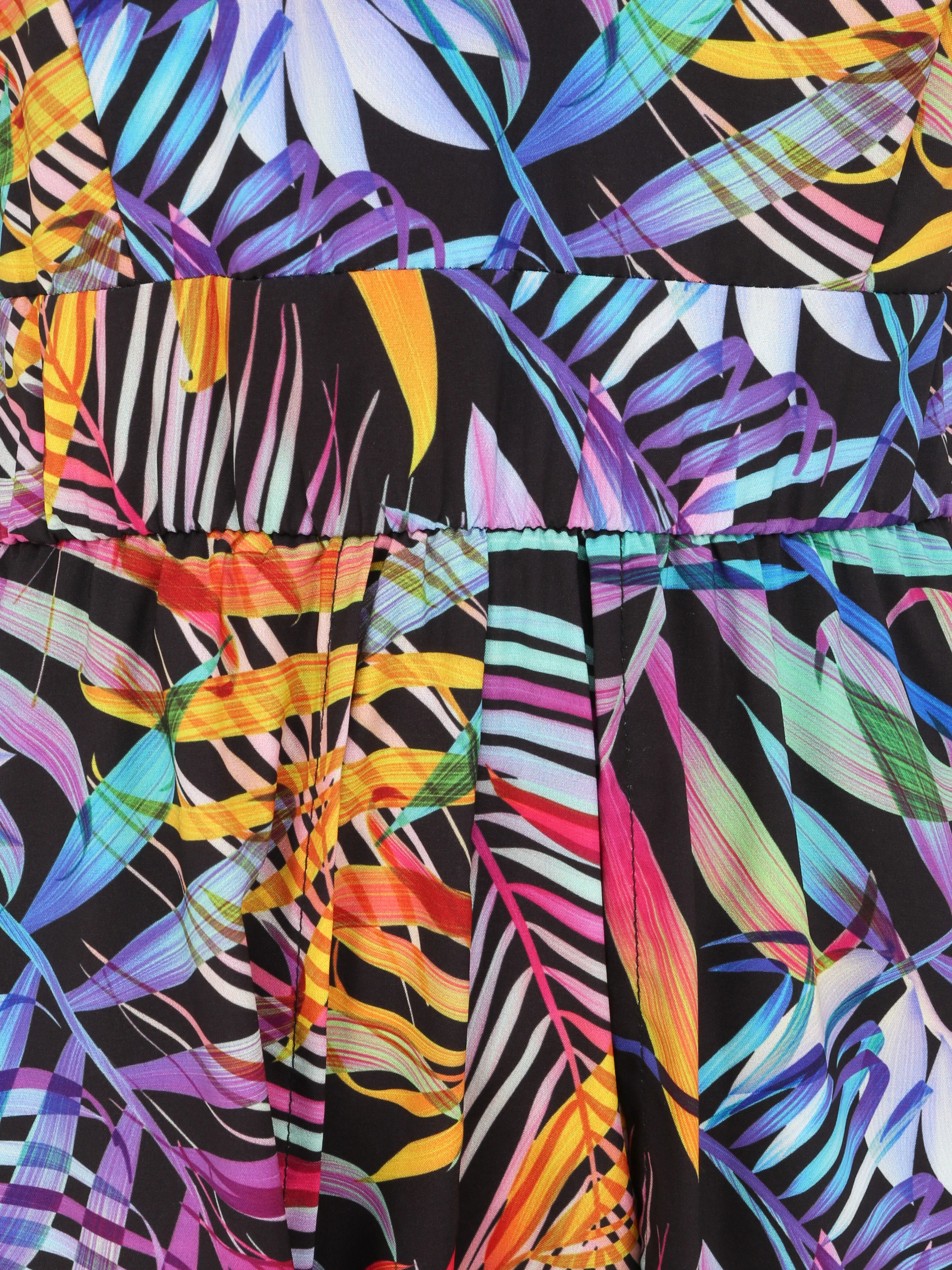 Jumpsuit met tropische bladerenprint - Zwart - Image 3