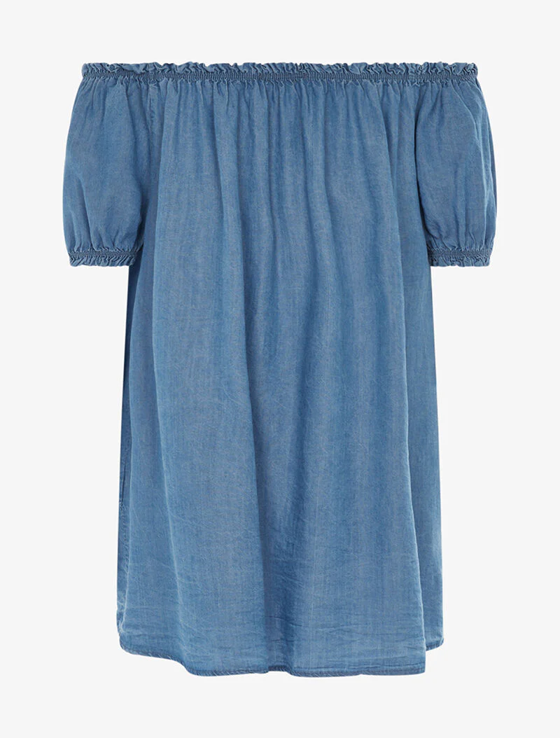 Tuniek met koordhals - denim - Image 2