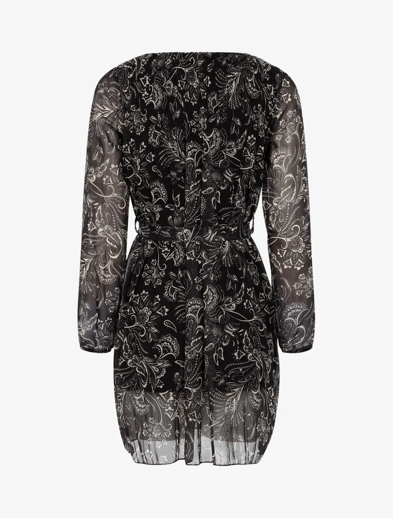 Tuniek in voile met barok bloemenprint - zwart - Image 2
