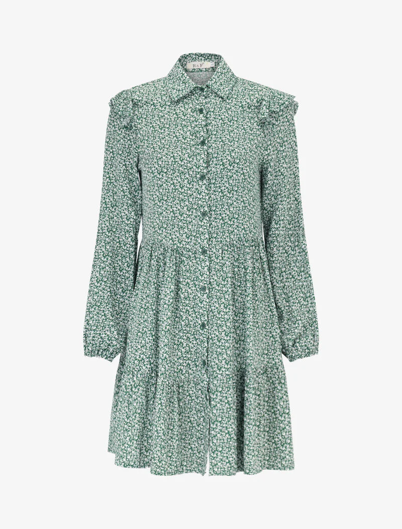 Tuniek in barokke stijl met overhemdprint - groen - Image 2