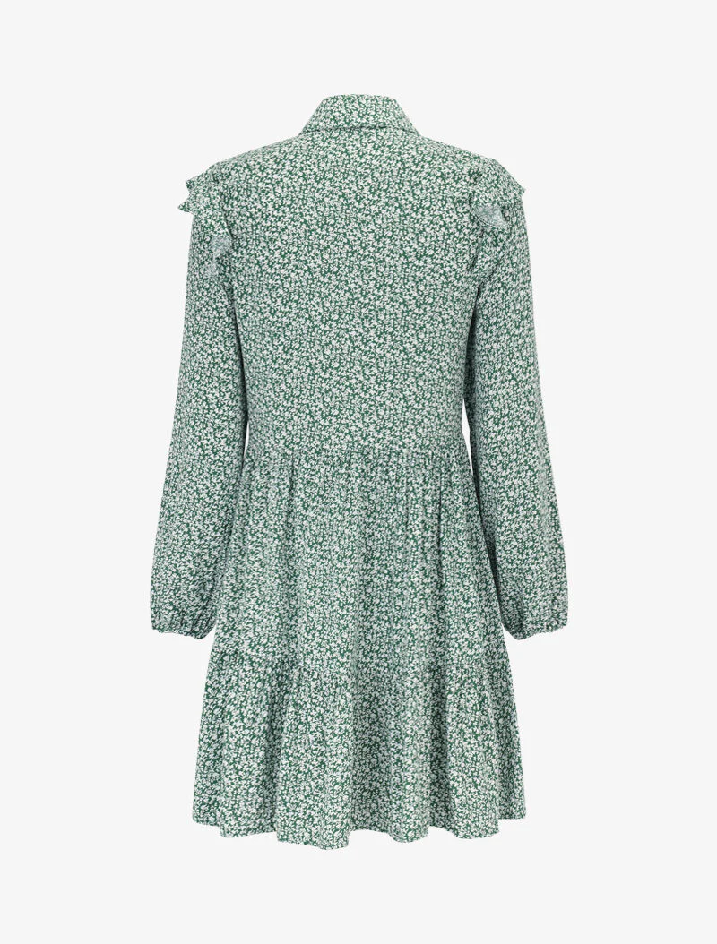 Tuniek in barokke stijl met overhemdprint - groen - Image 3