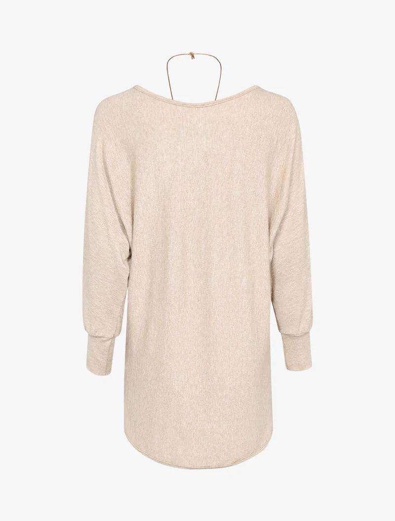 Vleermuismouwen tuniek - Beige - Image 2