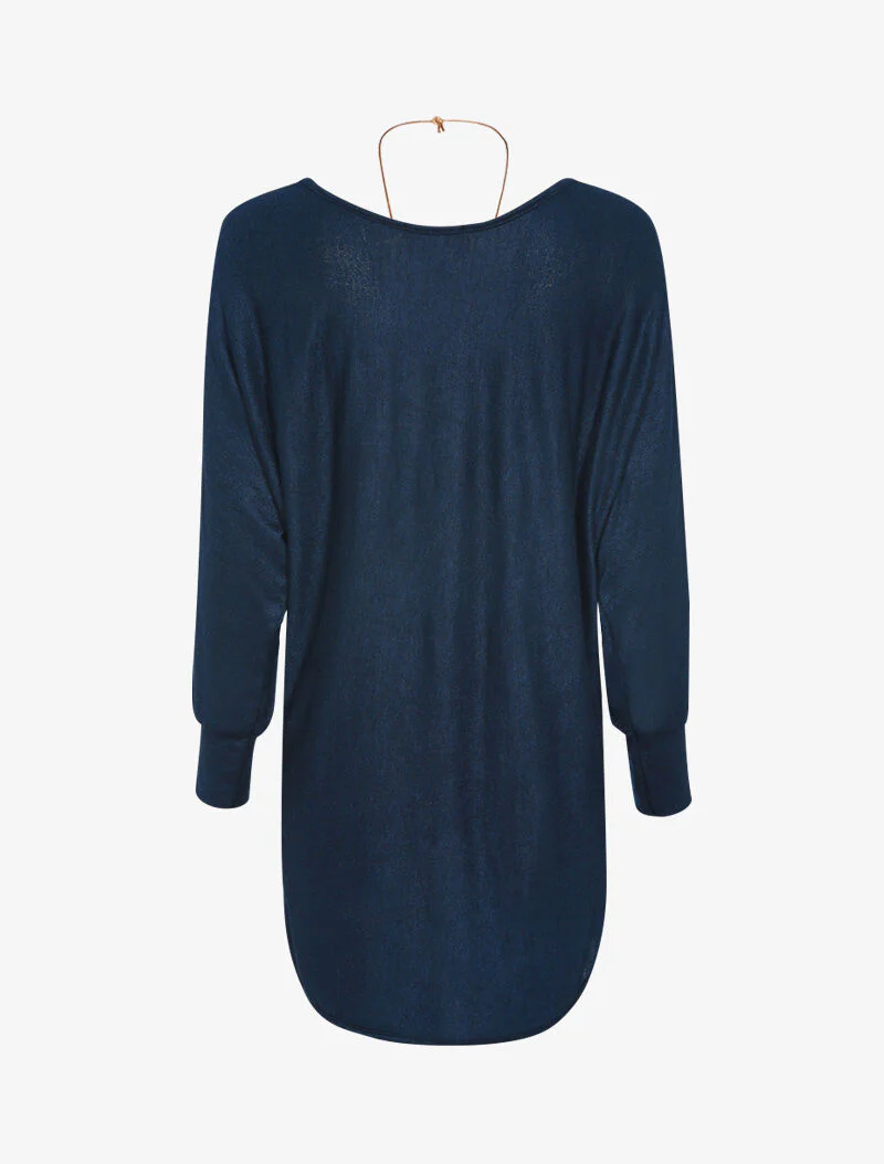 Vleermuismouwen tuniek - Marineblauw - Image 3