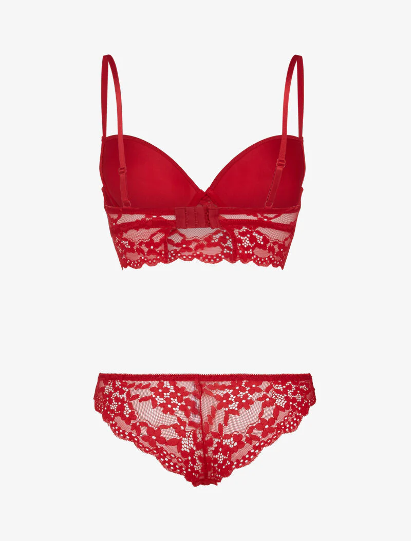 Tweedelig bustierensemble - rood - Image 2