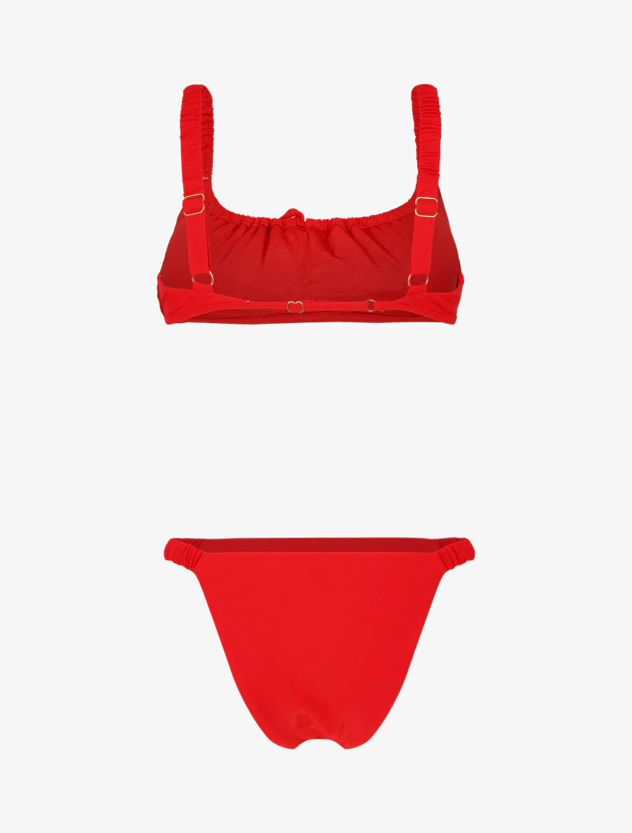 Tweedelig gerimpeld badpak - Rood - Image 2