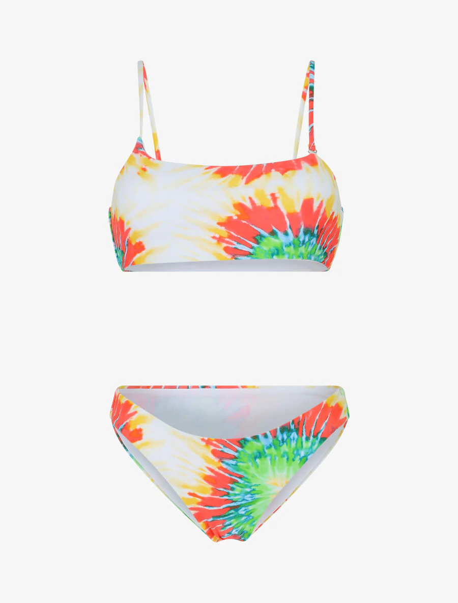 Tweedelig tie and dye shirt - Wit