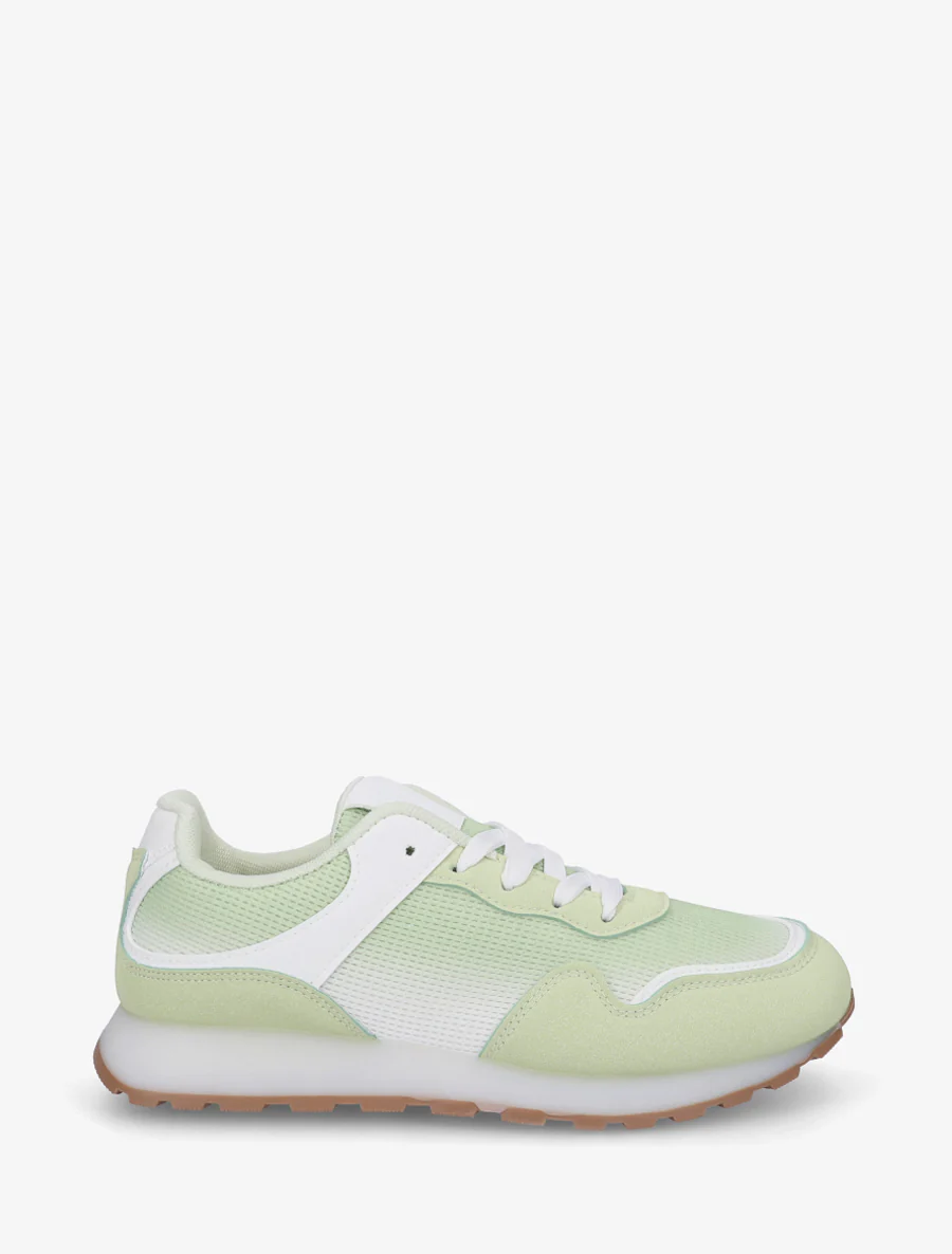 Tweedelige sneakers met dikke zool - Groen