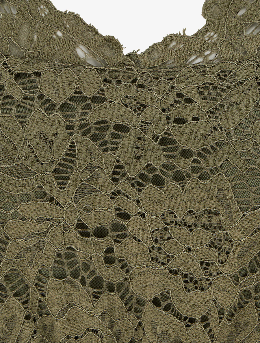 Tweekleurige en tweemateriaal combinatie - Kaki - Image 3