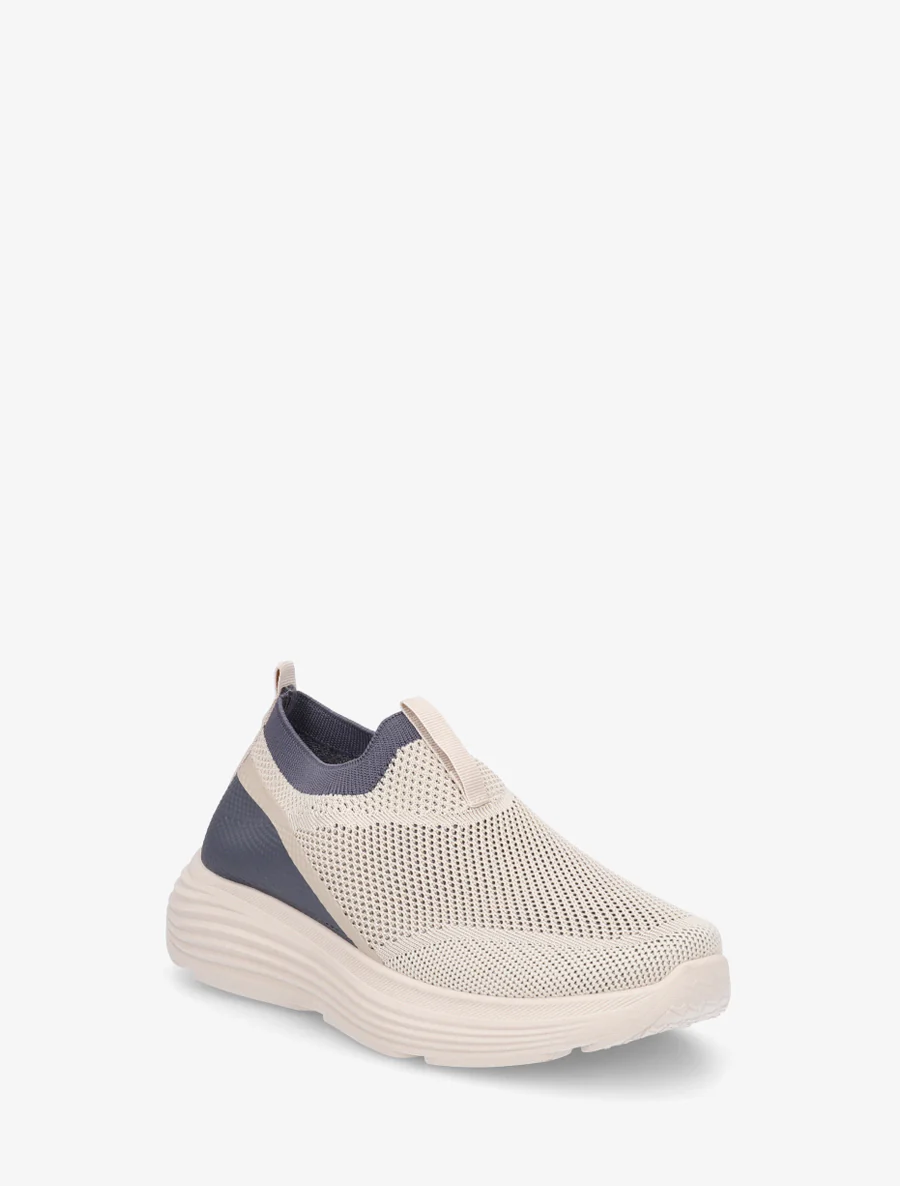 Tweekleurige instapsneakers - Beige - Image 2