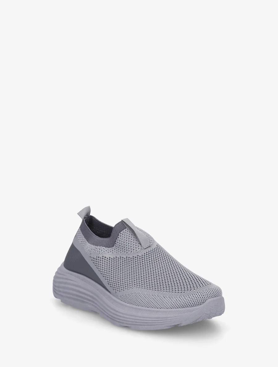 Tweekleurige instapsneakers - Grijs - Image 2