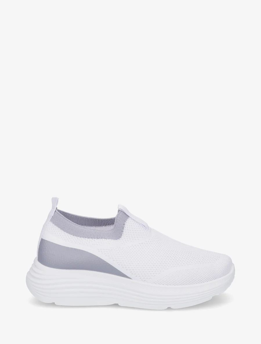 Tweekleurige instapsneakers - Wit