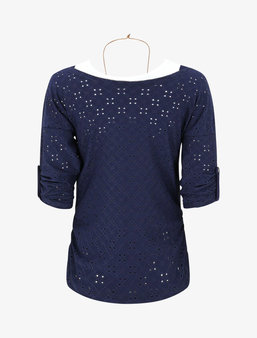 Tweekleurige top en tanktopset - blauw - Image 2