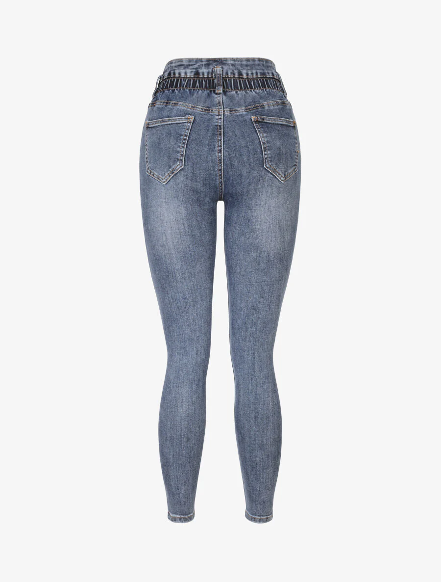 Jean ultra skinny met elastische taille - Blauw - Image 2