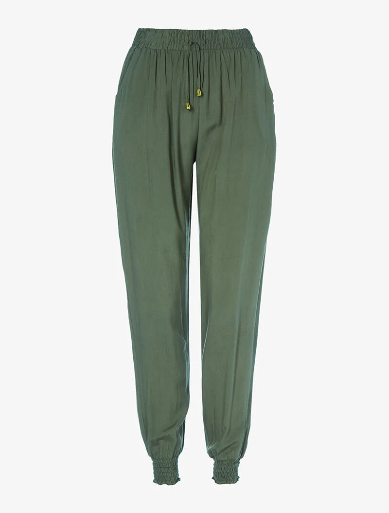 Harem broek effen - kaki