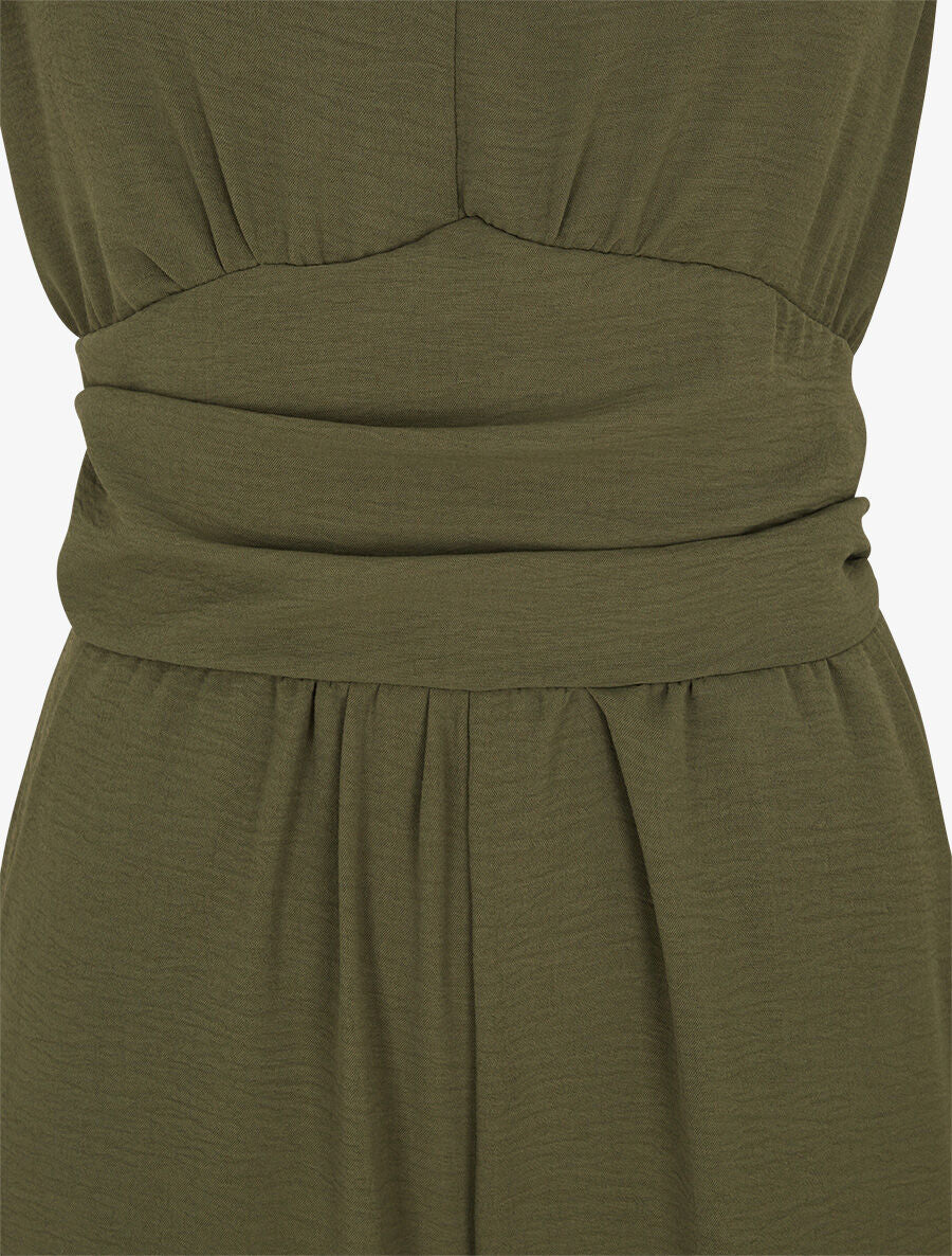 V-hals jumpsuit - Kakigroen - Image 3
