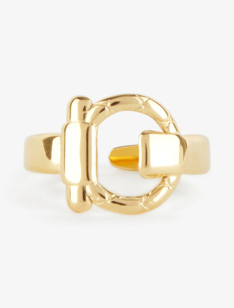 Verstelbare ring met gesp - Goud - Image 3