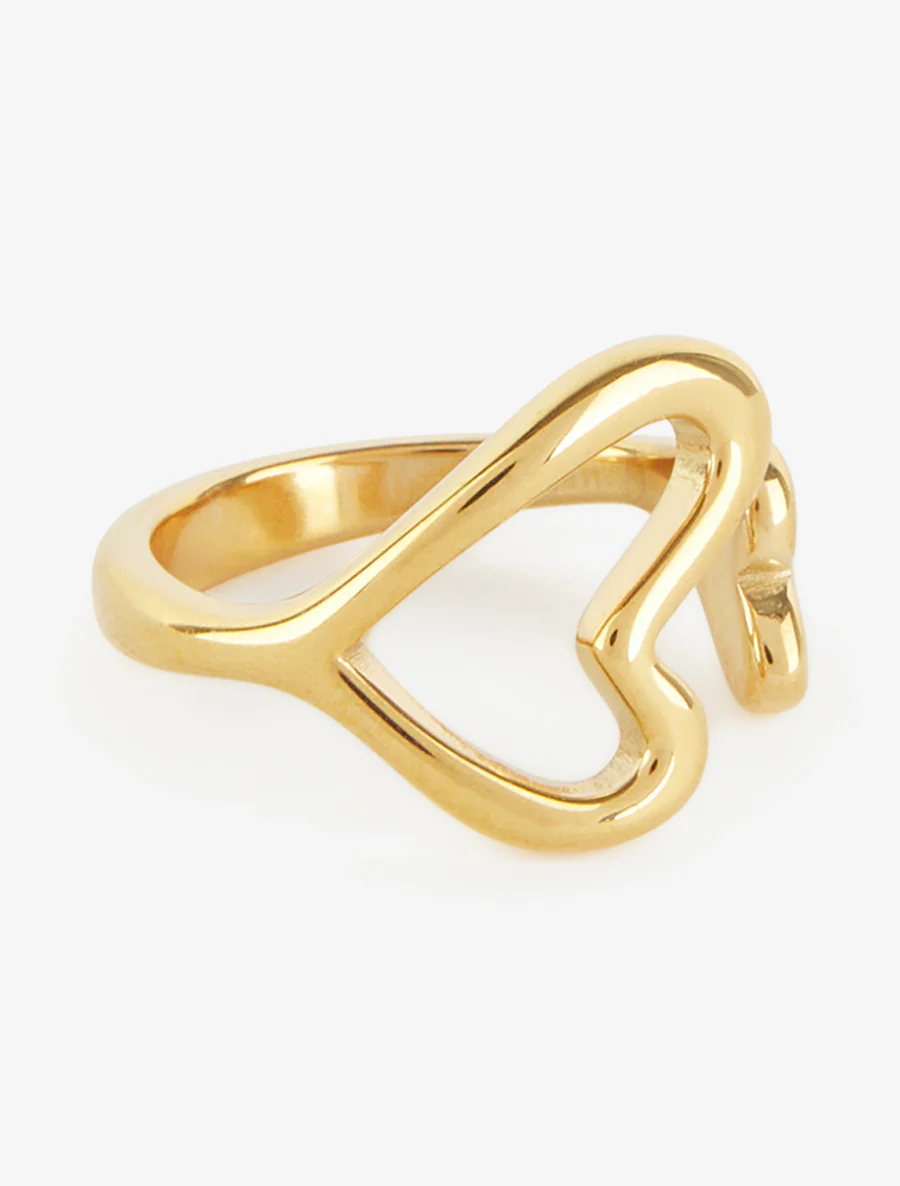 Verstrengelde hartenring - Goud - Image 2