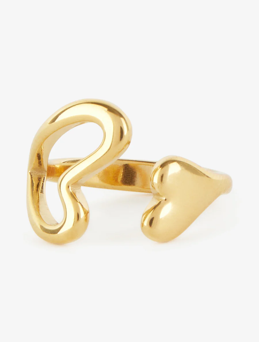 Verstrengelde hartenring - Goud - Image 3
