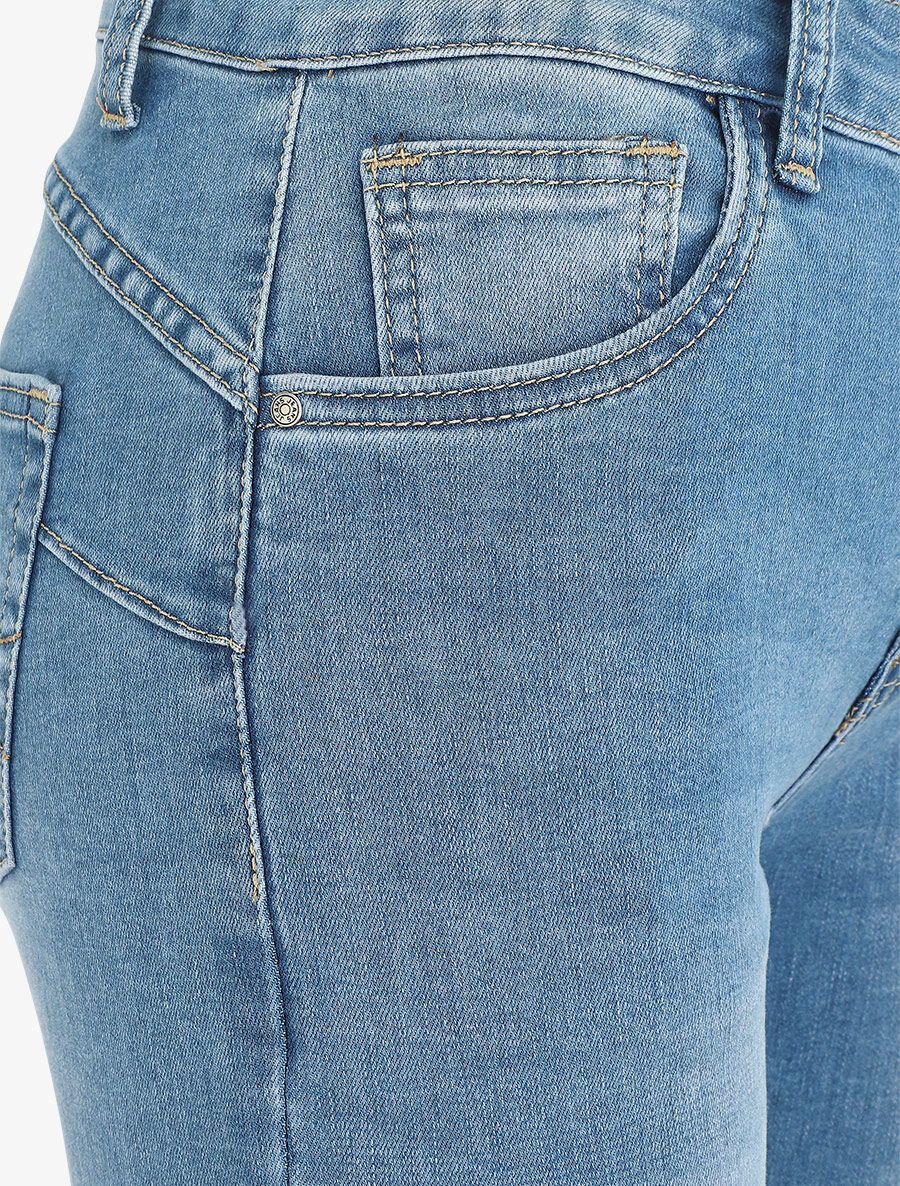 Verwassen. push-up skinny jeans - blauw - Image 3