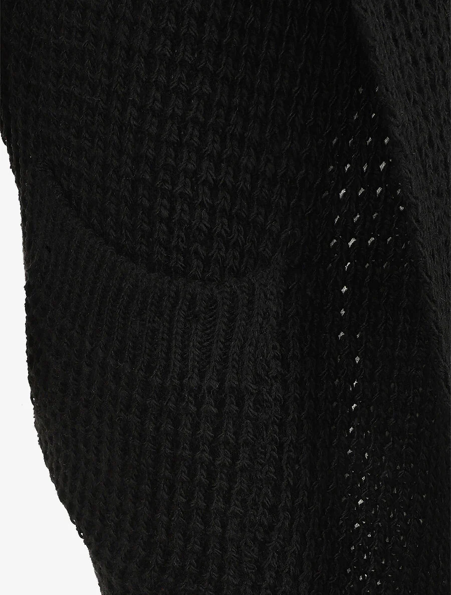 Vest met korte mouwen en sjaalkraag - Zwart - Image 3