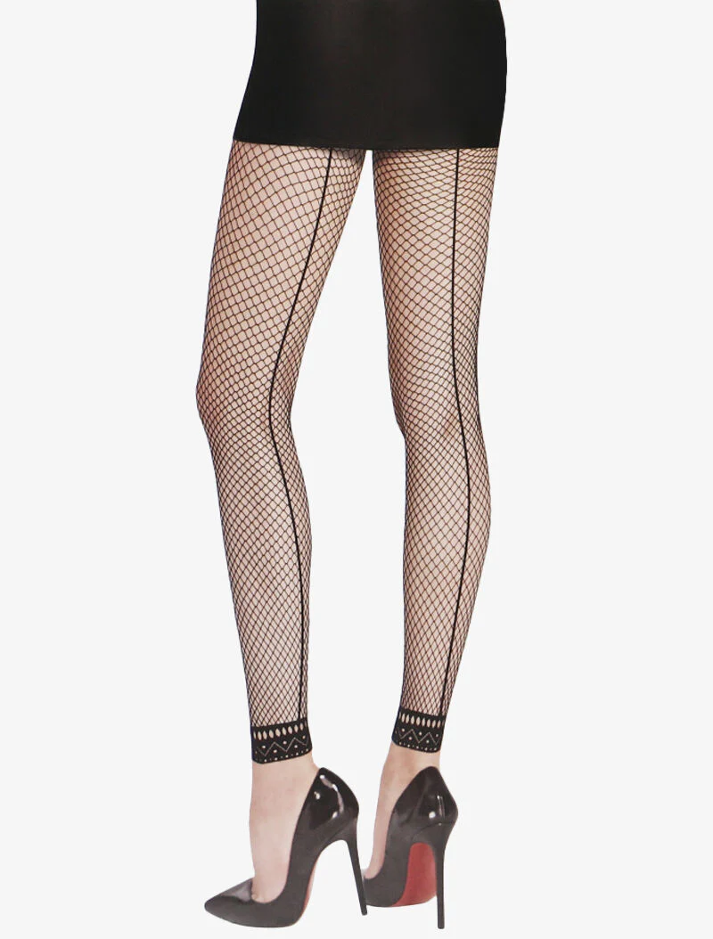 Visnetpanty zonder voeten - zwart