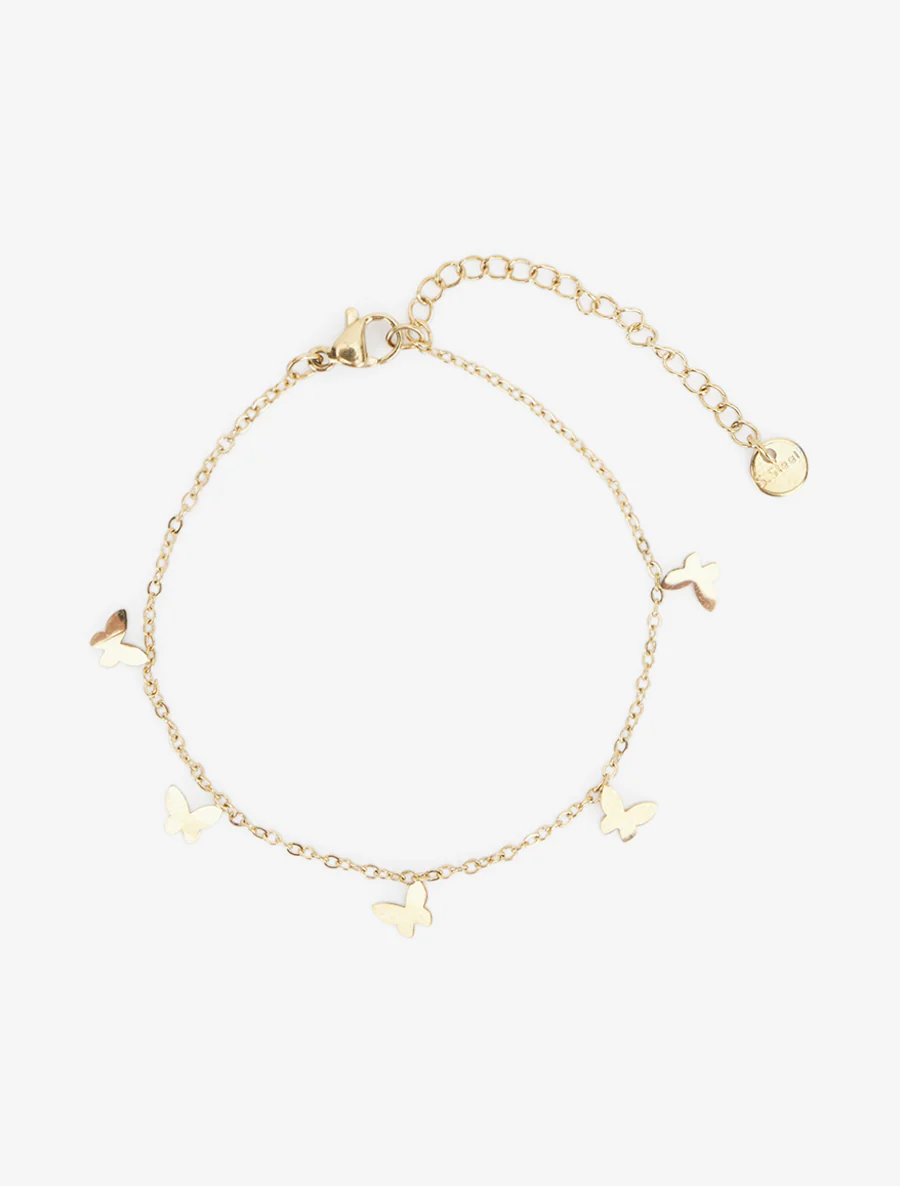 Vlinder bedelarmband - Goud - Image 2