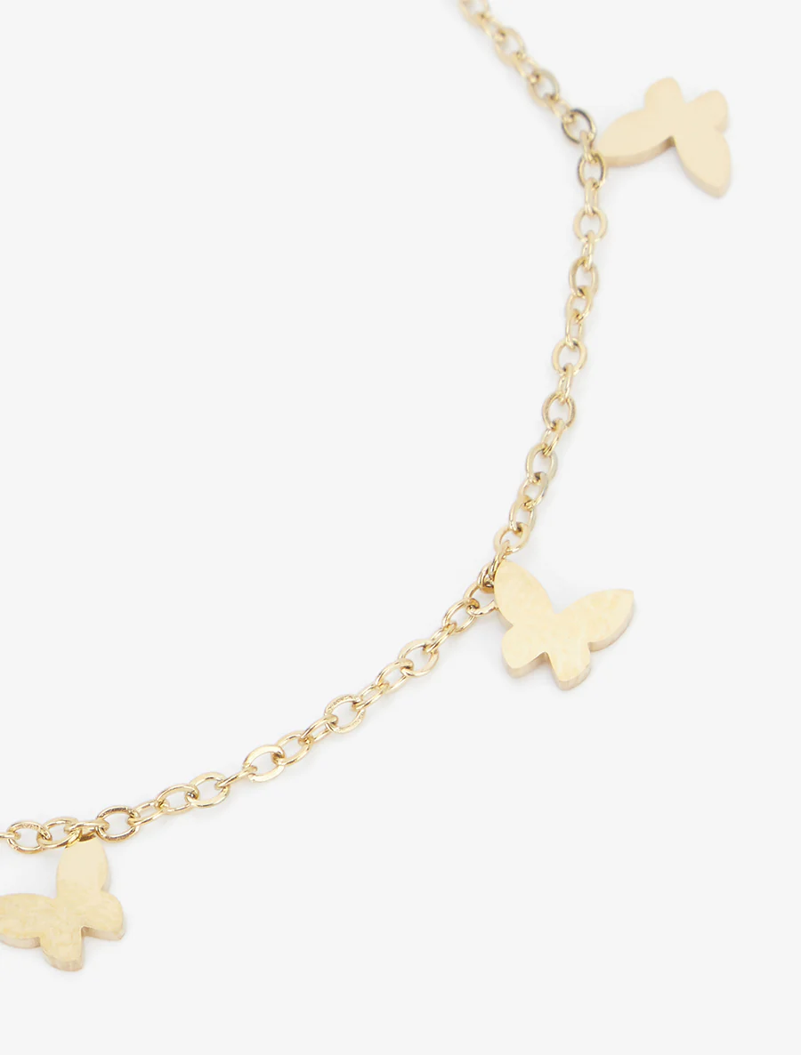 Vlinder bedelarmband - Goud - Image 3
