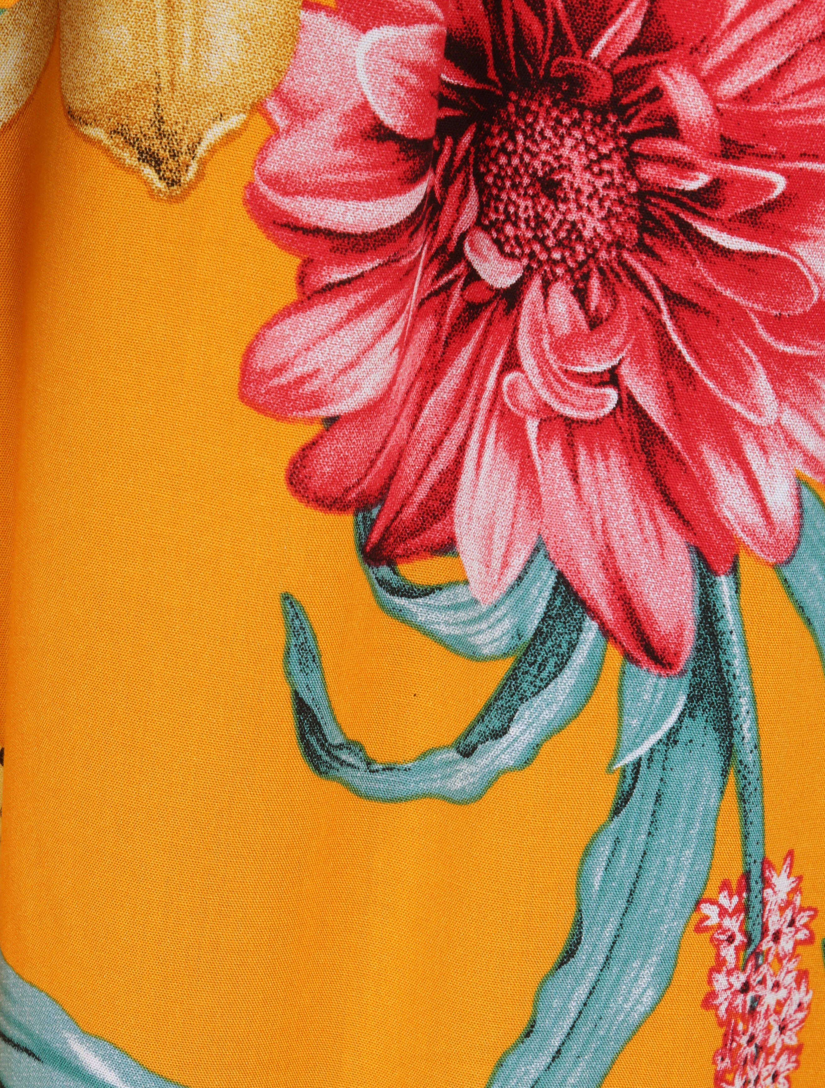 Vloeiende bloemenprint eilanden combinatie - Oranje - Image 4
