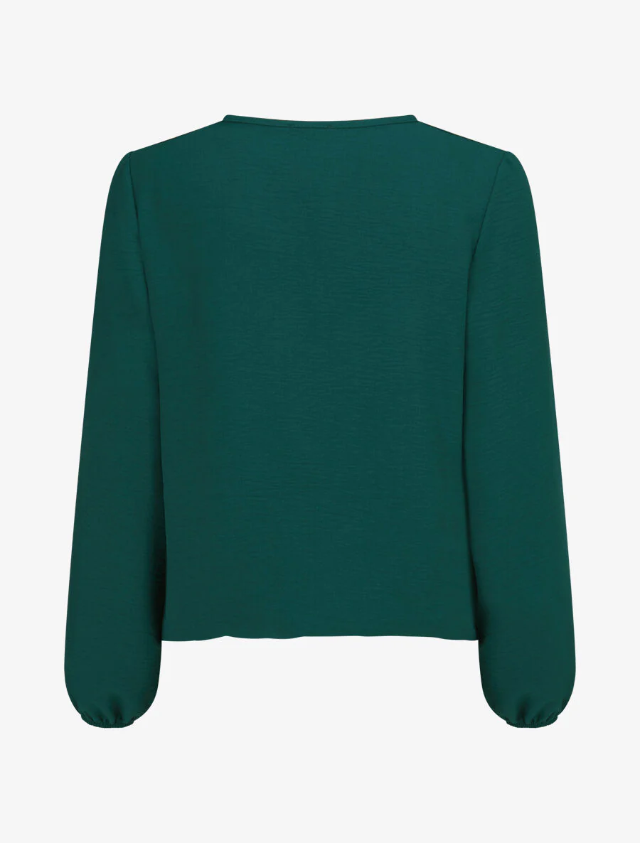 Vloeiende blouse met paillettenband - dennengroen - Image 2