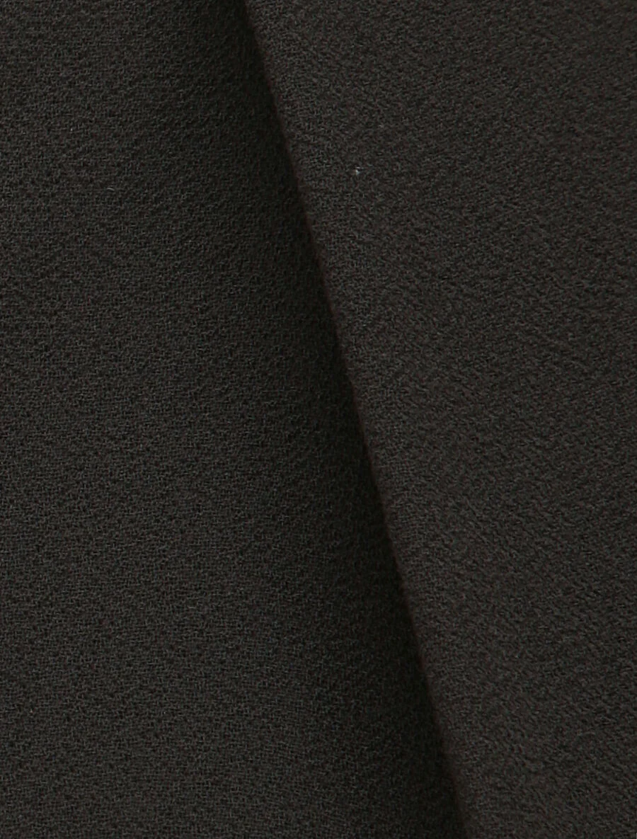 Voile jurk met ronde hals en ringdetail - Zwart - Image 3