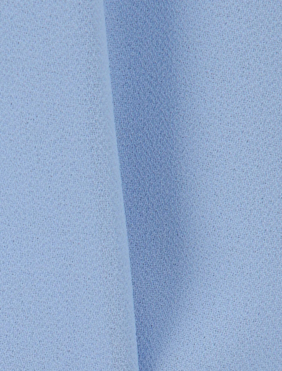 Voile jurk met ronde hals en ringdetail - hemelsblauw - Image 3