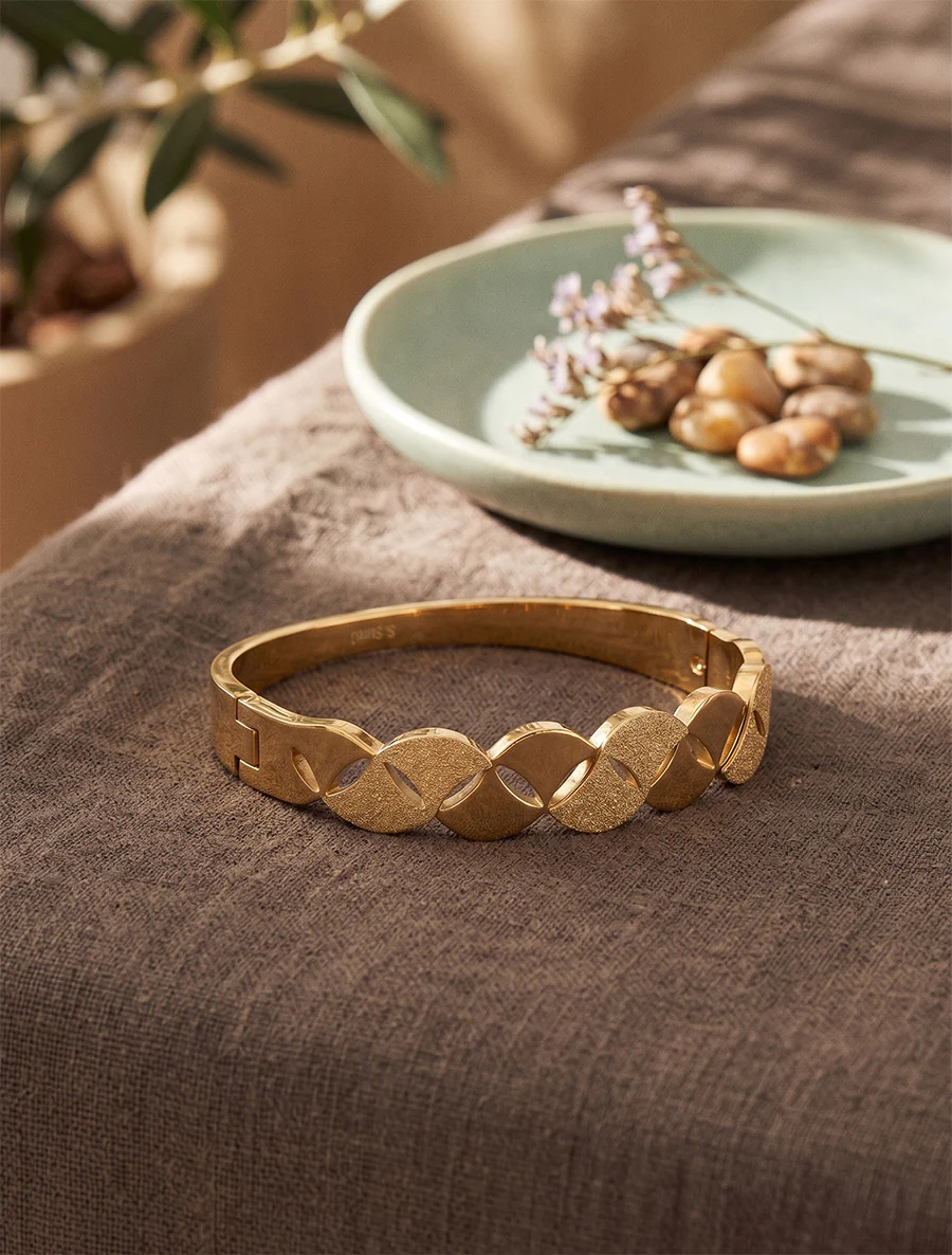 Waaiervormige iriserende rietstengel - Goud