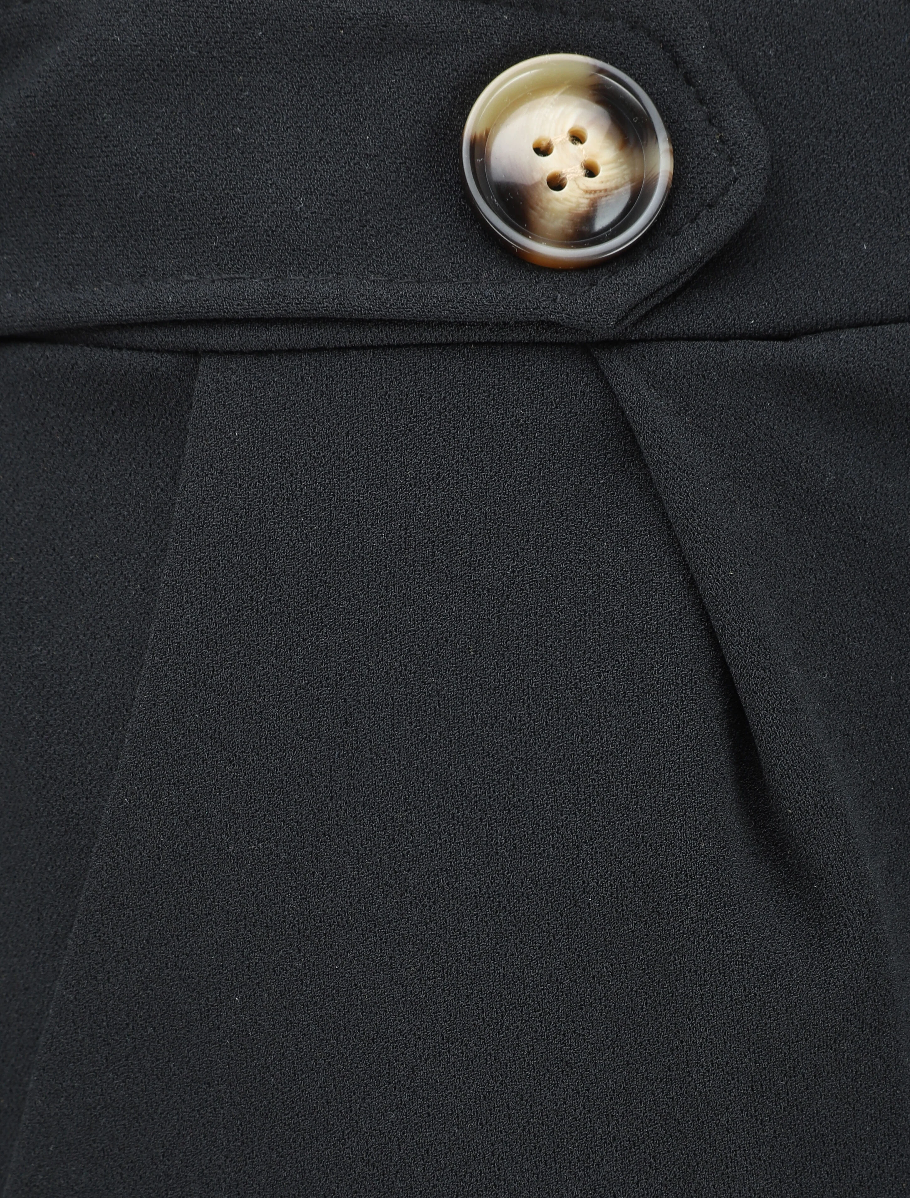 Wijd broek met elastische taille - Zwart - Image 3